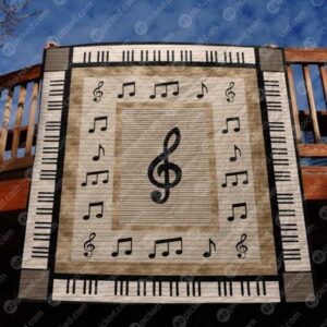 Musical Note Quilt Blanket Vq06  Quilt